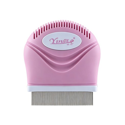 애완동물 털 빗 외출 산책 개 산책 고양이 휴대용 눈 관리 빗 65*73mm, 1개, 벚꽃가루