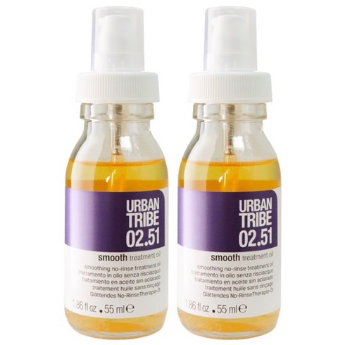 어반트라이브 스무스 트리트먼트 오일 헤어에센스 가벼운 앰플오일, 2개, 55ml