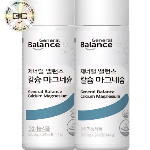 1+1최신제조 지쿱 제너럴밸런스 칼슘마그네슘, 240정, 2개