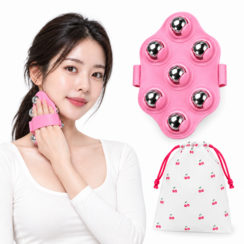 르센비 3세대 림프 롤링 마사지볼 지압 전신마사지 스텐볼, 네온핑크, 1개