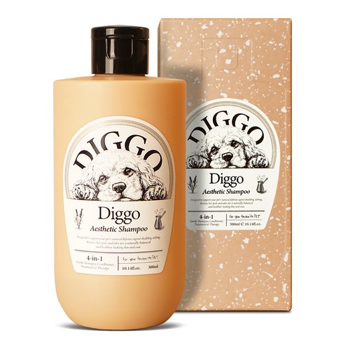 DIGGO 펫 에스테틱 강아지 샴푸, 300ml, 1개