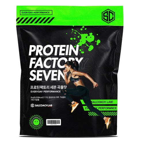 살코치 프로틴팩토리 세븐 헬스 단백질 보충제 곡물맛, 2개, 2kg