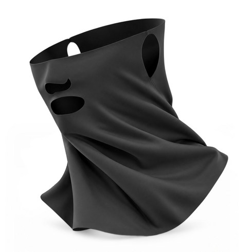 SHINBYHOUSE 자외선차단 오픈형 골프 마스크 넥워머, 1개, 블랙