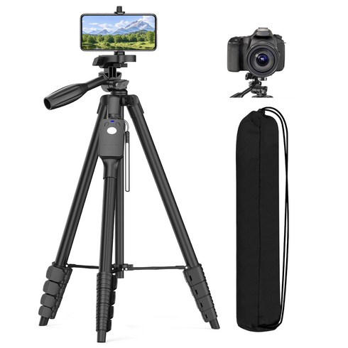 170cm 카메라 삼각대 DSLR 스마트폰 호환 접이식 휴대용 여행용 브이로그 촬영 거치대