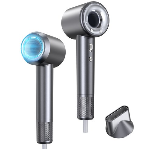 LifeSync 고속 헤어 드라이어 BLDC 모터 이온 두피케어 저소음 드라이기 1500w, Silver Gray, YEY-GS86