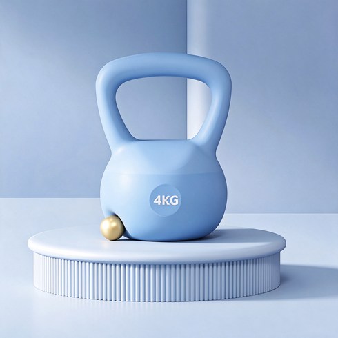 코어 전신운동 케틀벨, 1개, 4kg, 파란색