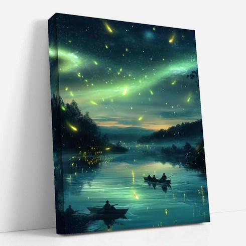 뉴타임즈 보석십자수 캔버스형 40x50cm DIY 액자형 풍경 인물 꽃식물 다이아몬드 그림 액자 캔버스형 수공예 애호가 특별한 선물 방 장식품, 1세트, 주야 극광 00106