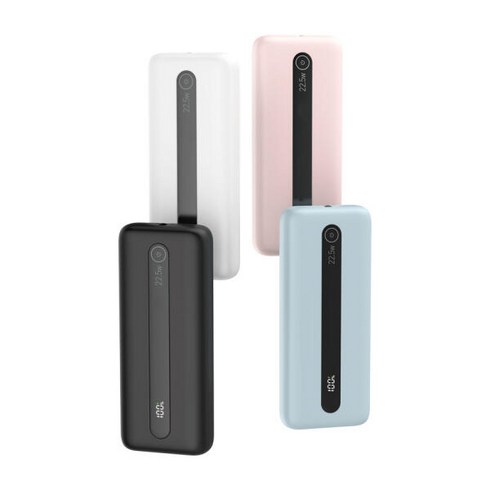 아이노비아 고속충전 PD 22.5W 휴대용 대용량 보조배터리 20000mAh, GF20PB(블랙)