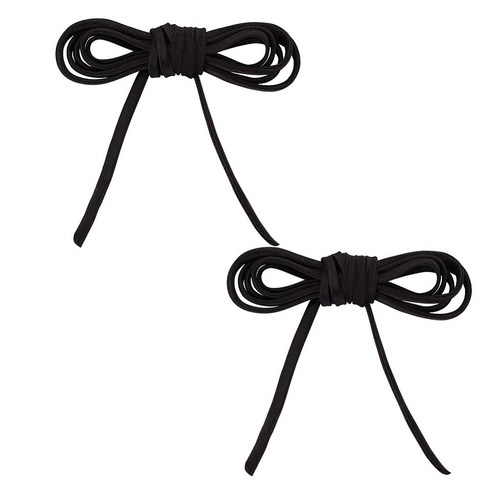 2개 조절식 웨딩드레스 끈 블랙 5mm, 검은색