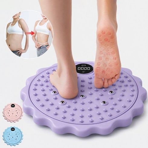 Nicoliley 발 지압판 매트 지압스텝퍼 발바닥 지압판, 자주색, 1개