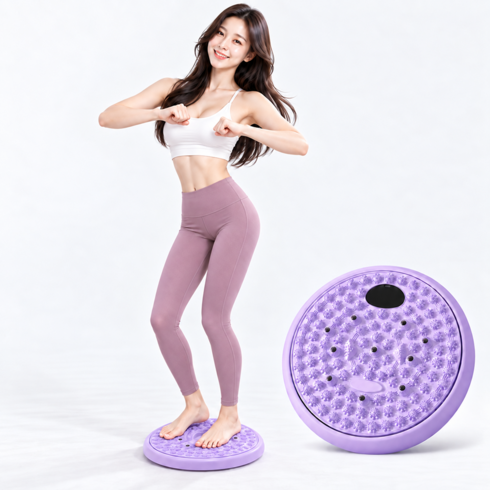 나은일상 바디라인 듀얼케어 지압 트위스트 하체붓기 허리라인 홈케어, 소프트 퍼플, 1개