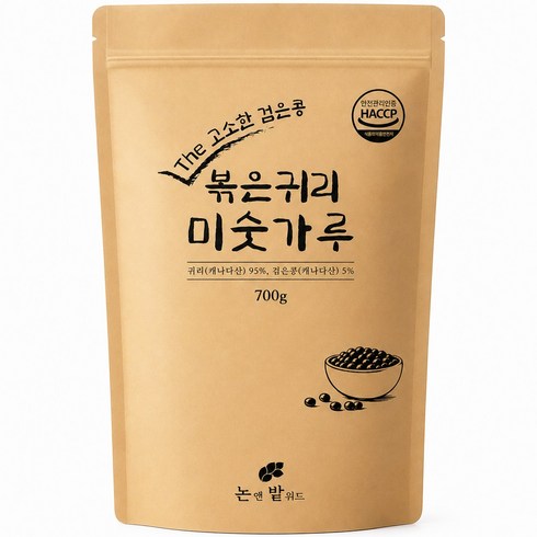 논앤밭위드 볶은귀리 95% 프리미엄 검은콩 미숫가루 귀리쉐이크, 1개, 700g
