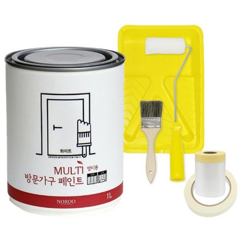 하우홈 노루 친환경 수성 방문가구용 부자재 패키지, 화이트 기본형set, 1L, 1개
