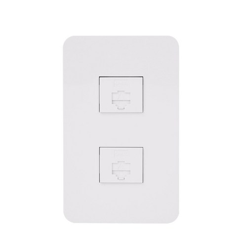 제일전기 디아트 통신 인터넷 8P+8P 랜선 2구 화이트, 1개