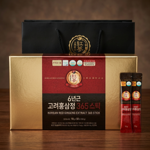 정원삼 6년근 고려홍삼정 365스틱 50p, 500g, 1개