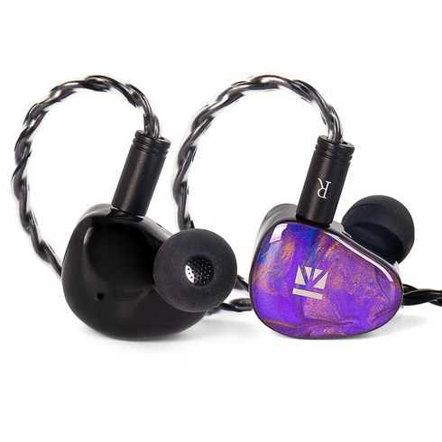 Keephifi KBEAR KB02 코일 골전도 하이브리드 구동 HIFI 이어폰, 크리스탈 바이올렛