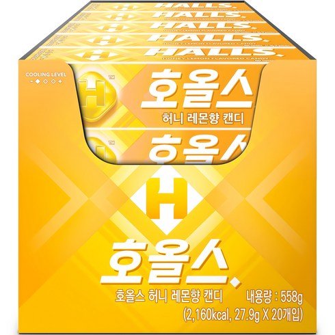 호올스 허니레몬향 캔디, 27.9g, 20개