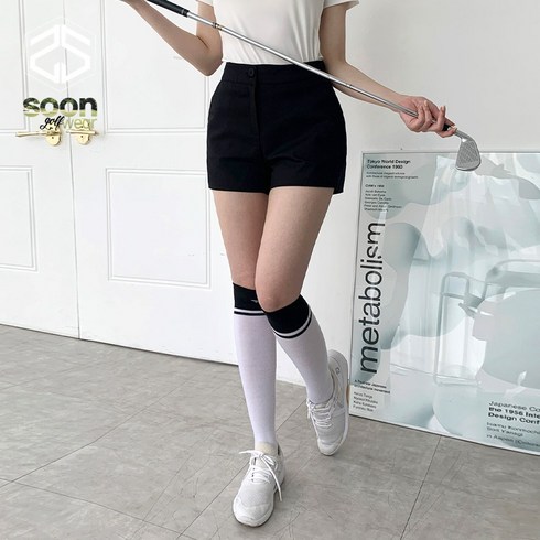 필드앤핏 S.골프 여성 하이웨스트 코튼 스판 3부 반바지