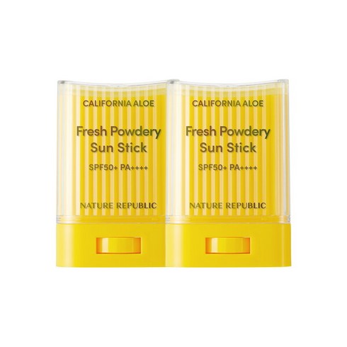 네이처리퍼블릭 캘리포니아 알로에 보송 선스틱 SPF50+ PA++++, 24g, 2개