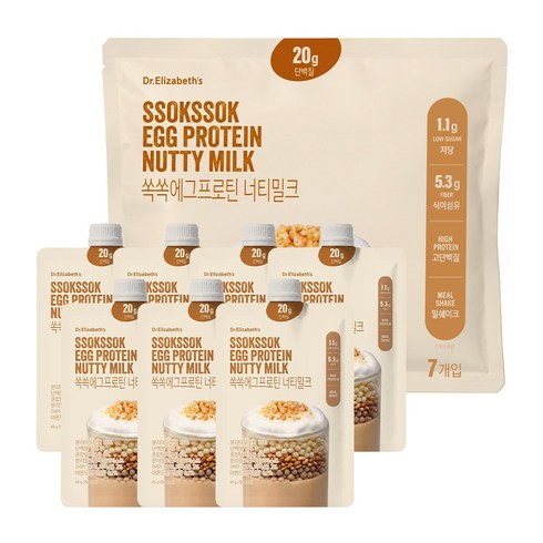닥터엘리자베스 쏙쏙에그프로틴 너티밀크, 7개, 45g