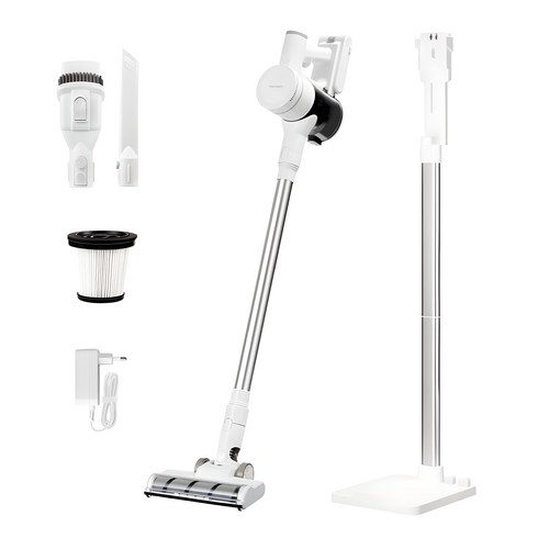 홈리아 BLDC 무선 청소기 충전거치대 세트, 화이트 + 그레이, 220BL