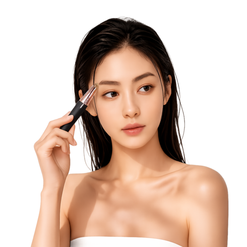 휘게 전동 눈썹 정리기 눈썹 잔털 지우개 제모기 눈썹지우개, 블랙, V1