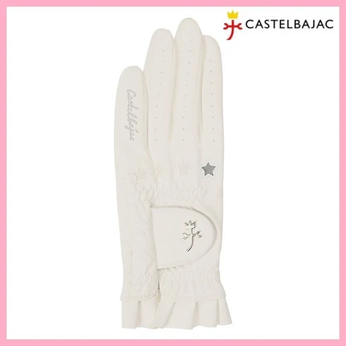까스텔바작_여성 **강력추천**여성 여성 플리츠 포인트 양손 골프 장갑_BGBMGL702WH_NC 유성점