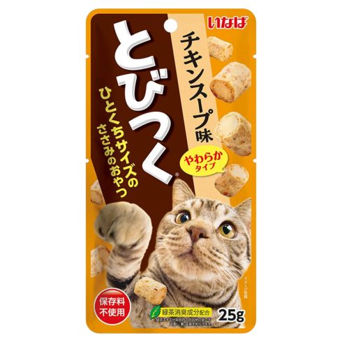 이나바 고양이 토비츠쿠, 치킨스프맛, 25g, 48개