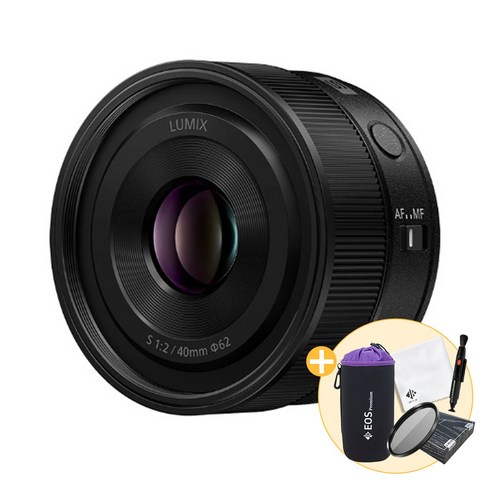 [포토리뷰이벤트]파나소닉 루믹스 Lumix S 40mm F2.0 L 블랙 + MCUV 필터 + 방수 파우치 + 렌즈 클리닝펜 + 융, S-S40