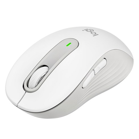 로지텍 시그니처 무소음 무선 마우스 중형 M650 + 마우스 피트, 오프화이트