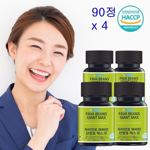 자이언트 파바빈 콩 산양유 맥스 고함량 단백질 정, 90정 x 3개(9개월분)