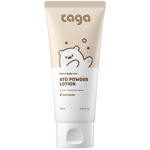 타가 비건 로션형 촉촉한 베이비파우더 땀띠 크림, 1개, 100ml