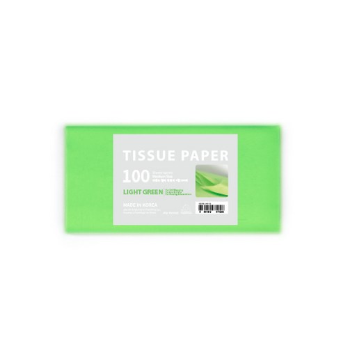 PaperPhant 다용도 Color 색화지 4절 (Tissue Paper), 연두, 100매