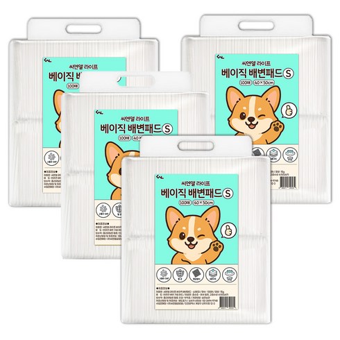 씨엔앨라이프 베이직 배변패드, 4개, 100개입