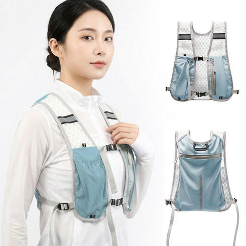 ROYAI ONE 초경량 스포츠 등산가방 아웃도어 경량 등산 조끼 베스트 러닝조끼, 파랑