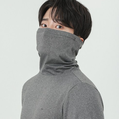아소트 남성 기모 마스크넥 목폴라 티셔츠 남자 작업복 겨울 이너티