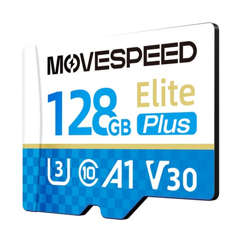 MOVESPEED T300 100MB/s 고속 마이크로SD카드 U3 V30 Class10 지원 스마트폰 4K 영상촬영용 메모리카드, 1개, 128GB