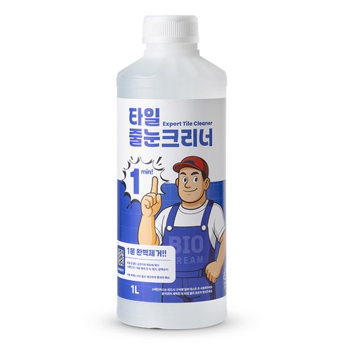 욕실 타일세정제 물때제거 줄눈청소 화장실 변기 세면대 청소 타일크리너, 1개, 1L