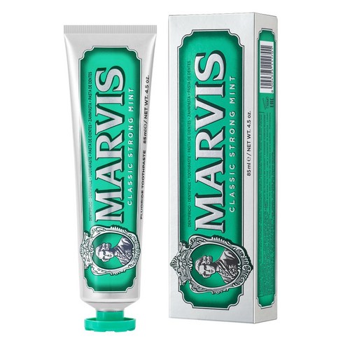 마비스 클래식 스트롱 민트 치약, 85ml, 4개
