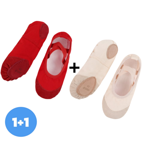 Makone 여성 미끄럼 방지 소프트 슈즈 1+1 댄스화