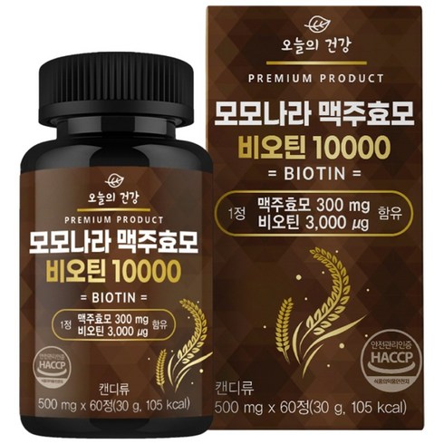 모모나라 맥주효모 비오틴 5500, 1개, 60정