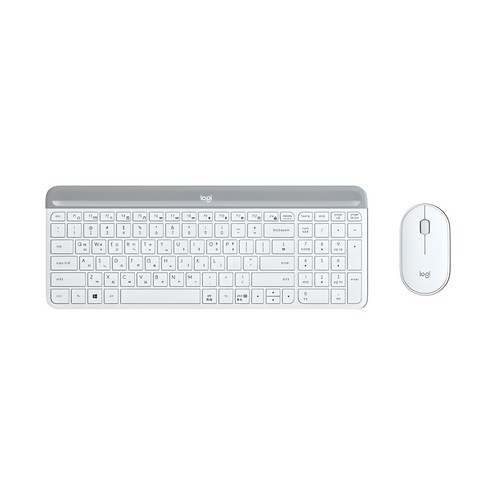 로지텍 슬림 무선 콤보 키보드마우스세트, MK470, 퓨어화이트, 일반형