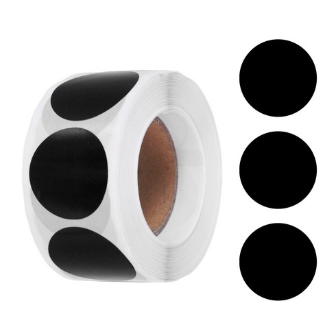 11종 원형 스티커, 11. 블랙 25mm (S532), 1개