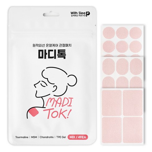 위드슬립 원적외선 관절 패치 마디톡 49매입, 1개