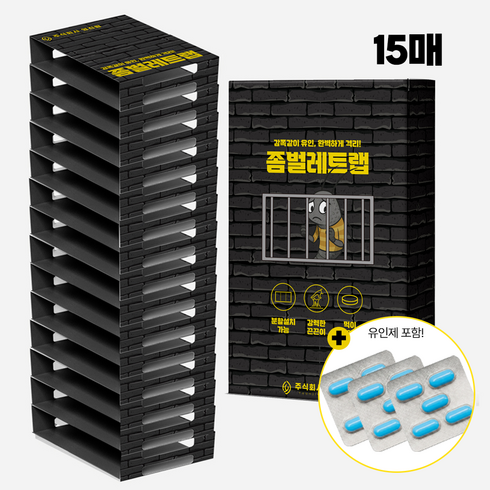 영진팜 좀벌레 전용 유인 트랩 퇴치제 실버피쉬 퇴치법 15매, 1개, 155g