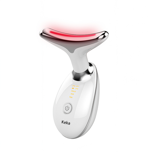 갈바닉 마사지기 홈케어 뷰티디바이스 얼굴 목 피부관리기, keka-4002, 화이트