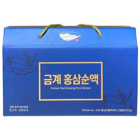 [삼우리]금계홍삼순액 6년근 홍삼100%(홍삼근90% 홍미삼10%), 2.4L, 1개