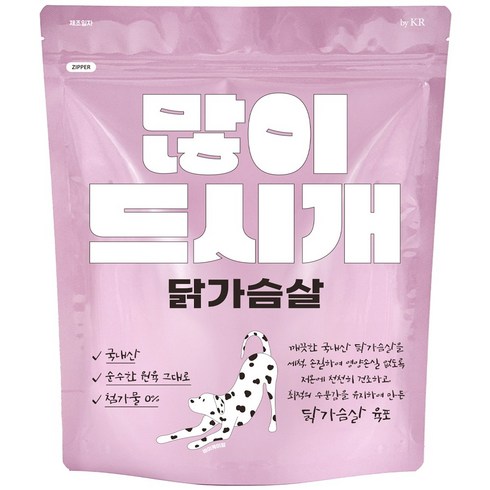 바이케이알 많이드시개 대용량 수제 간식, 닭가슴살, 400g, 1개