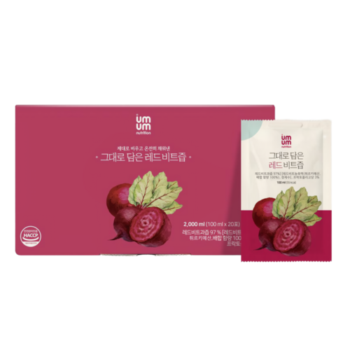 움움 그대로 담은 레드 비트즙, 60개, 100ml