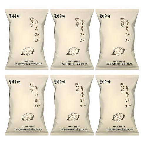 꿀이구마 바삭한 두부과자, 100g, 6개